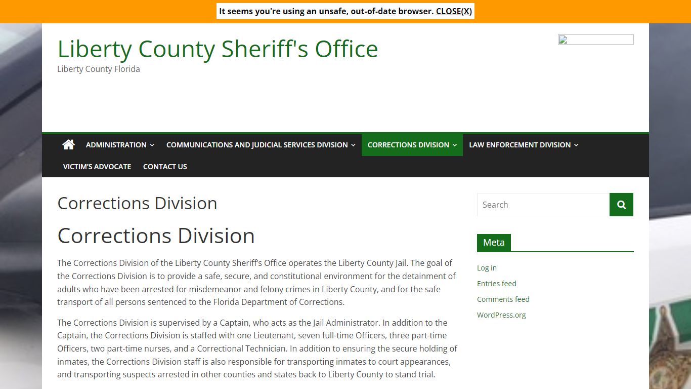 Corrections Division – Liberty County Sheriff's Office